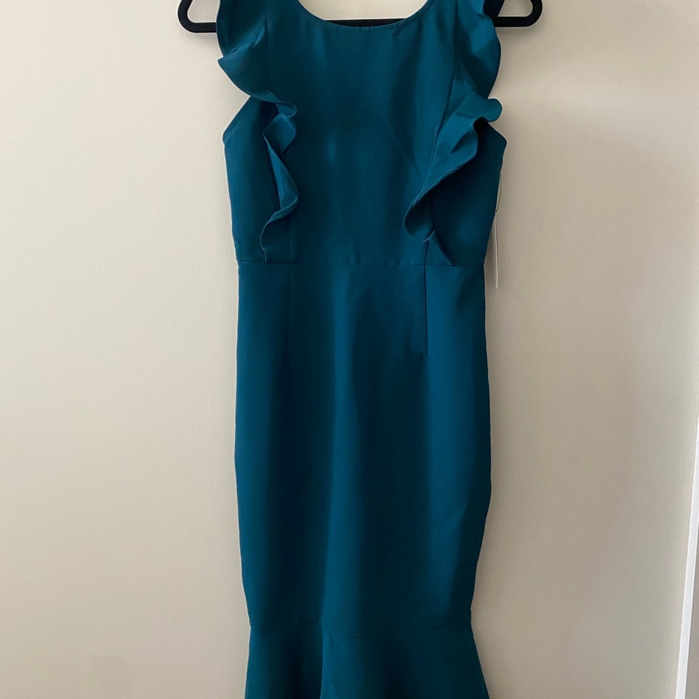 Lulu's Green Ruffle Midi Dress - Picture 4 of 4